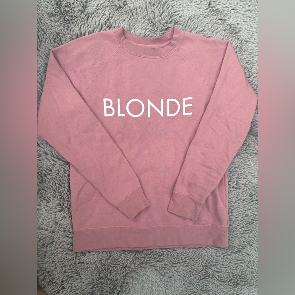 2 for $30🩵 Blonde Sweatshirt | Pink Crewneck Pullover | Size M